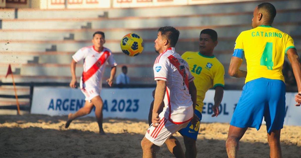 Perú cayó ante Brasil en Copa América de Fútbol Playa