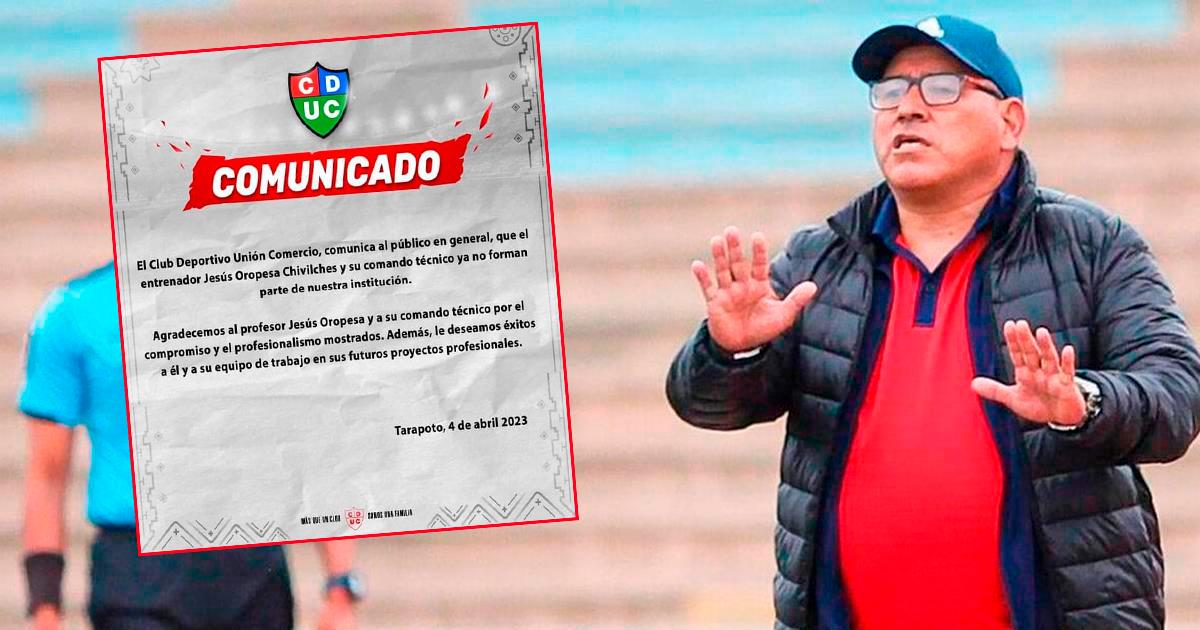 ¡No va más! Jesús Oropeza dejó de ser DT de Unión Comercio