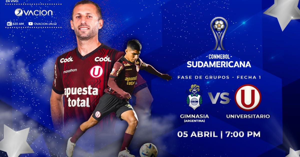 ¡Vive el Gimnasia vs. Universitario por Copa Sudamericana al estilo de Ovación!