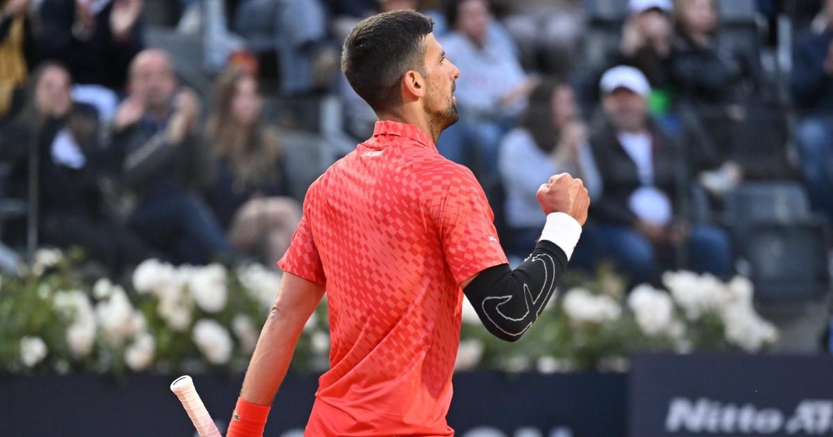 Djokovic avanzó a octavos de final en Roma