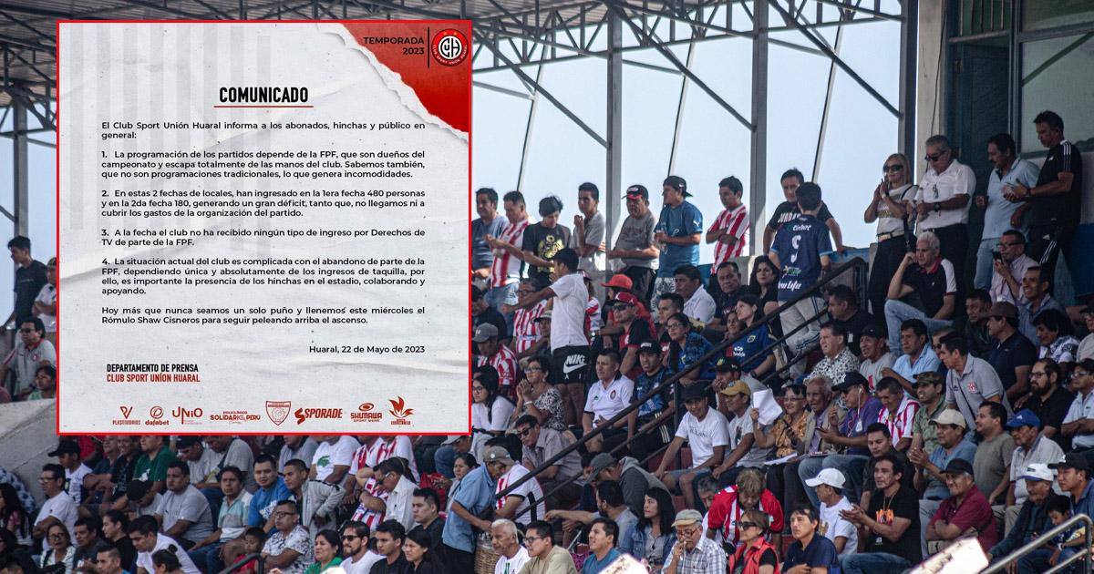 Huaral lamentó programaciones de la FPF que alejan a sus hinchas 