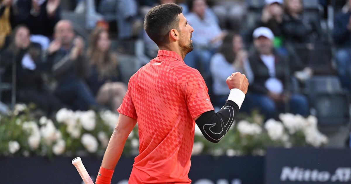 Novak Djokovic ganó en su debut y avanza en el Masters 1000 de Roma