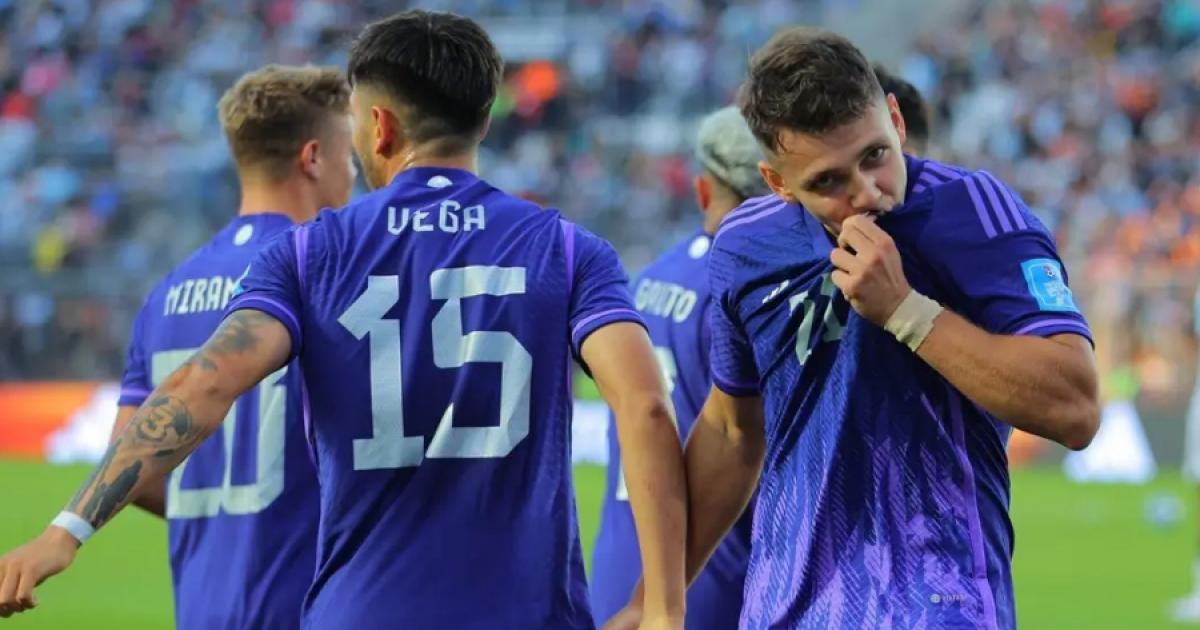Argentina Sub-20 apabulló por 5-0 a Nueva Zelanda y sumó su tercera victoria consecutiva en el Mundial 
