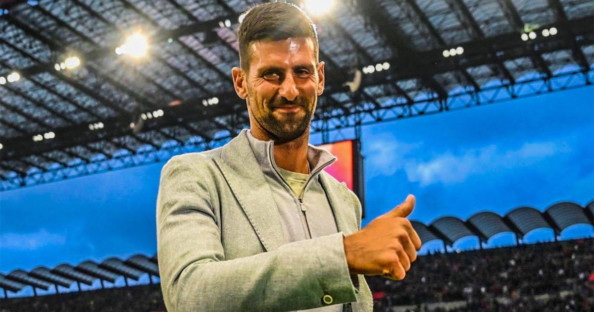 Espectador de lujo: Djokovic está en San Siro para ver el 'Derby della Madonnina"