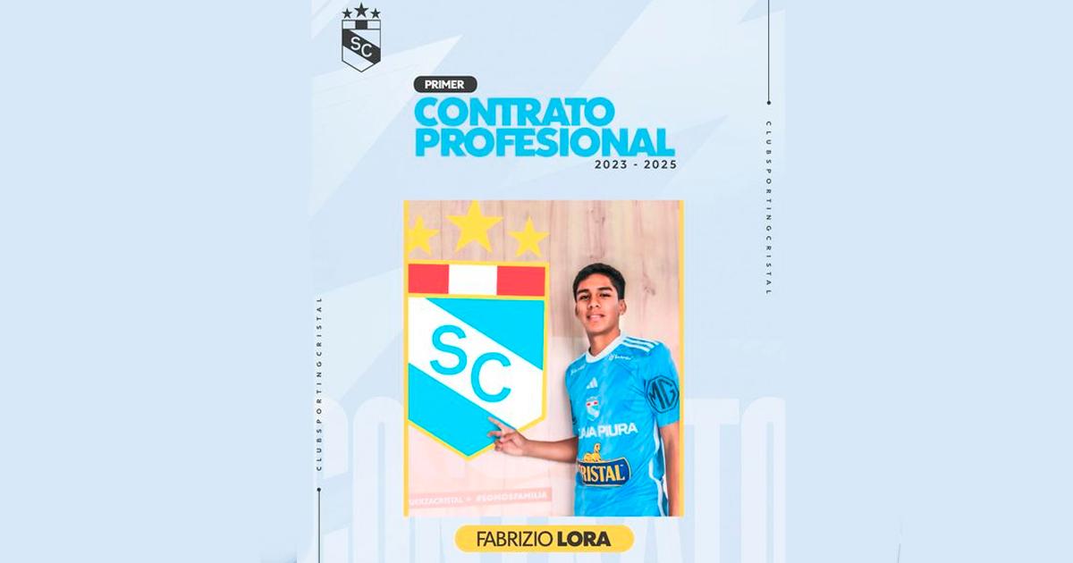 Fabrizio Lora firmó contrato profesional con Cristal