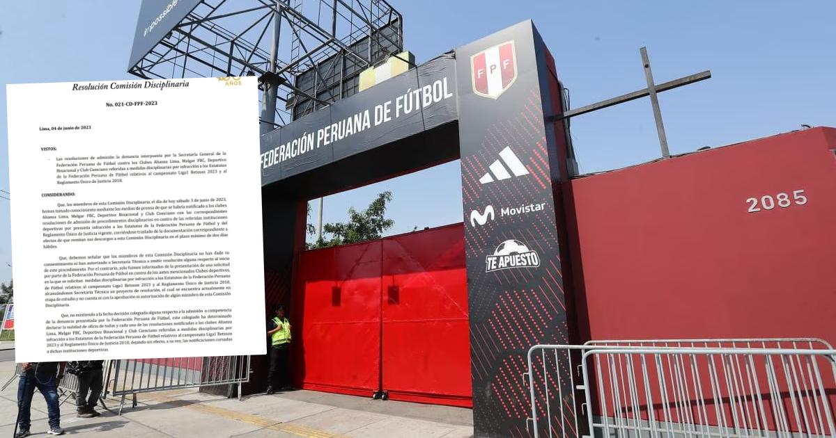 Comisión Disciplinaria de la FPF: "No se ha autorizado a Secretaría Técnica emitir resolución alguna"