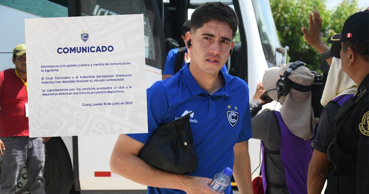 Uno más: Cienciano anunció la salida de Gianluca Fateccha