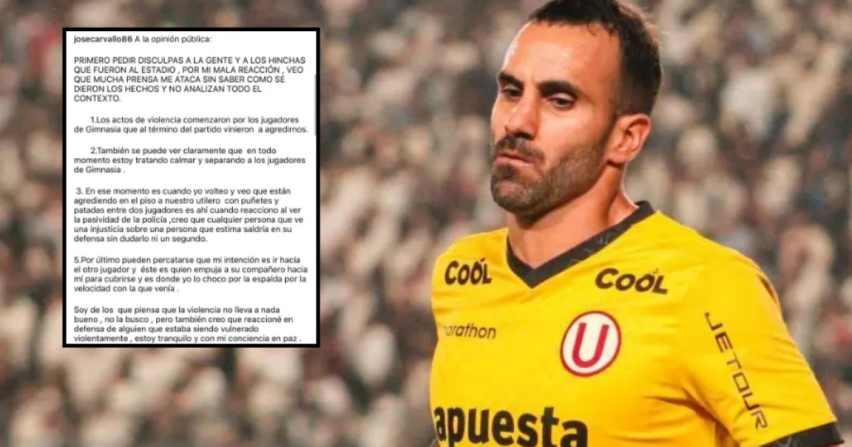 Carvallo: "Veo que están agrediendo en el piso a nuestro utilero con puñet