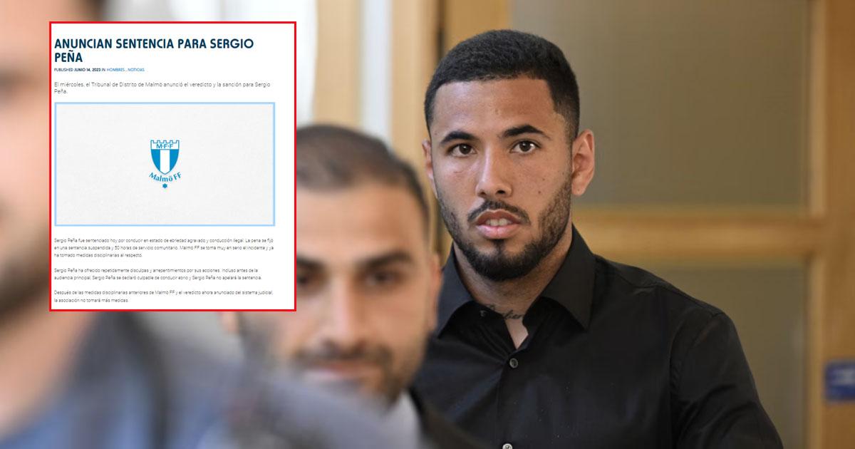 Malmö comunicó decisión del Tribunal y sanción para Sergio Peña