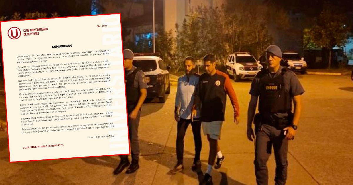 Universitario y su comunicado acerca de la situación de su PF que sigue detenido en Brasil