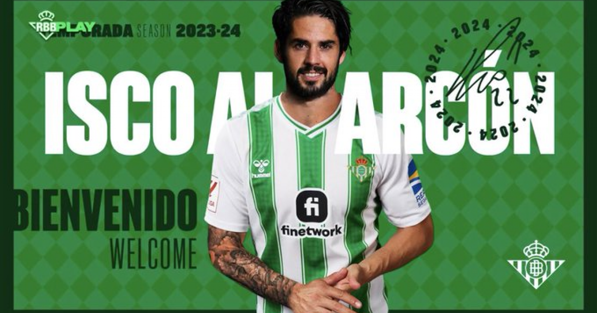 ¡Cambia de camiseta! Isco Alarcón es nuevo jugador del Real Betis 