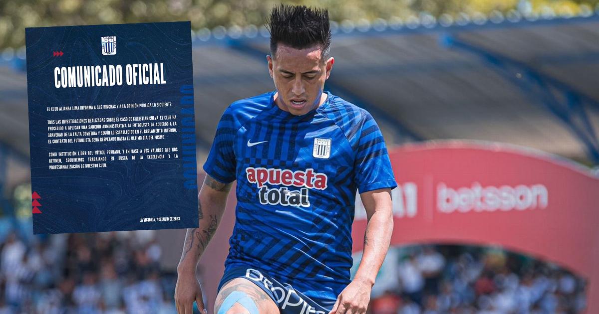 Alianza Lima aplica sanción administrativa a Christian Cueva y respetará su contrato