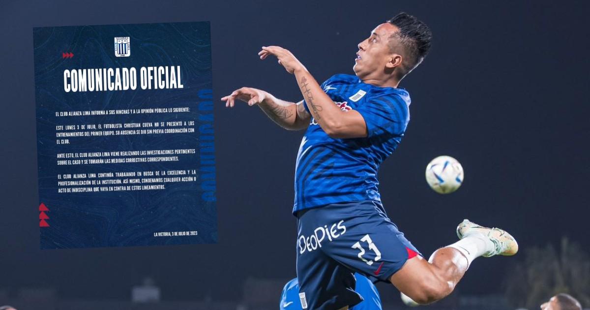 Alianza Lima: "Ausencia de Cueva se dio sin previa coordinación con el club"
