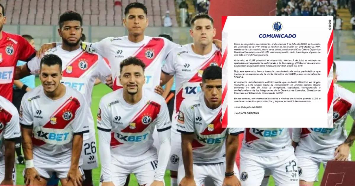 Deportivo Municipal asegura no haber emitido opinión tras resolución de Comisión de Licencias 