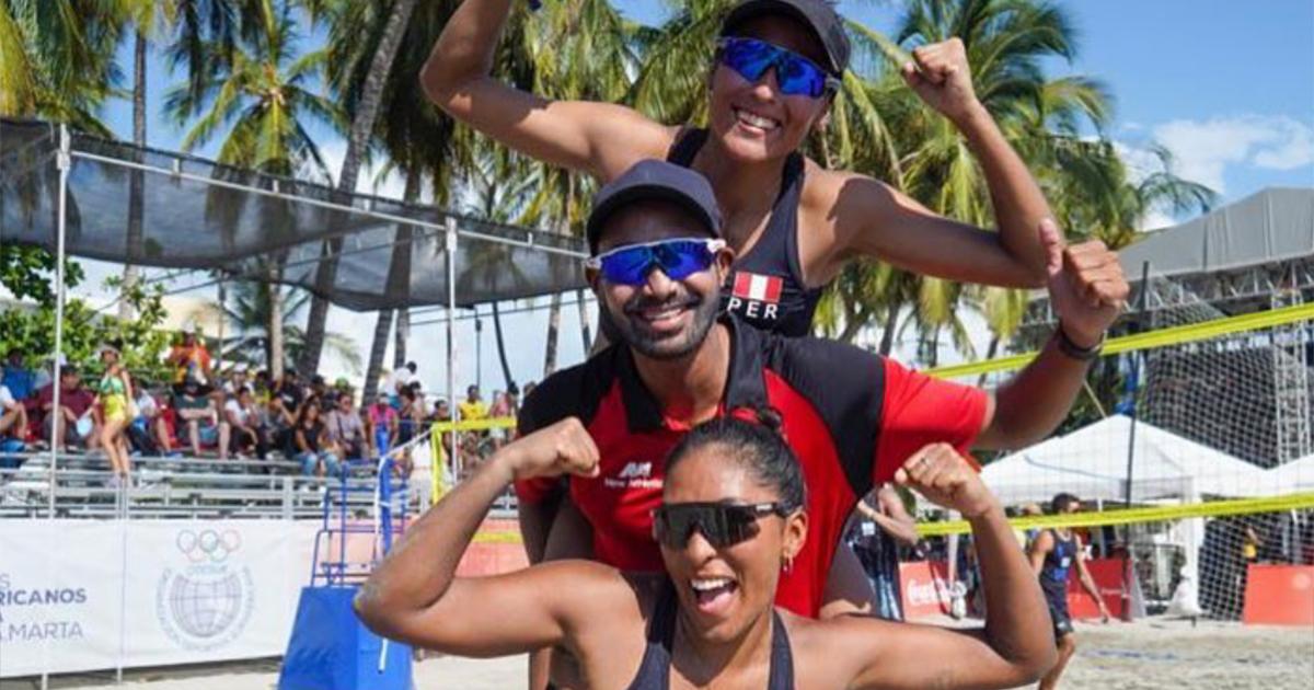 Dupla peruana de vóley playa consiguió medalla de plata en Santa Marta 2023