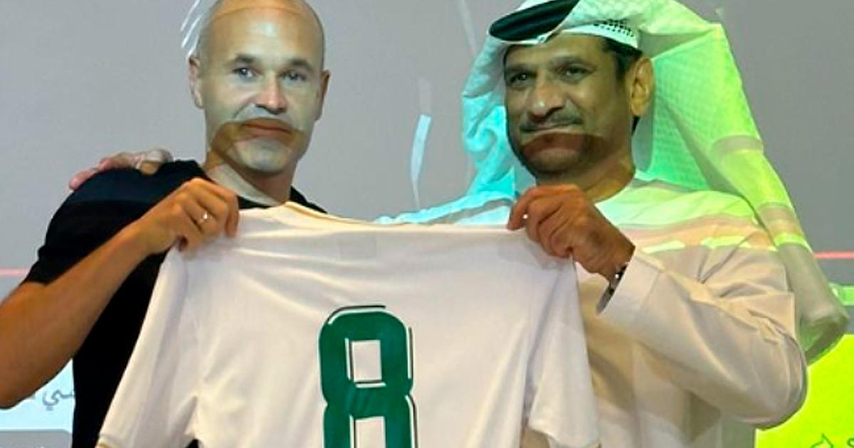(VIDEO) ¡Cambió de camiseta! Andrés Iniesta ahora jugará en el Emirates FC