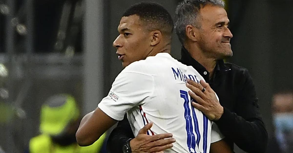 Luis Enrique: "Estoy muy feliz de tener un jugador de clase mundial como Kylian 8Mbappé)"