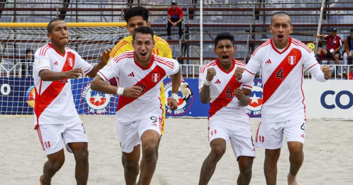 Perú venció a Argentina en Conmebol Sub-20 de Fútbol Playa