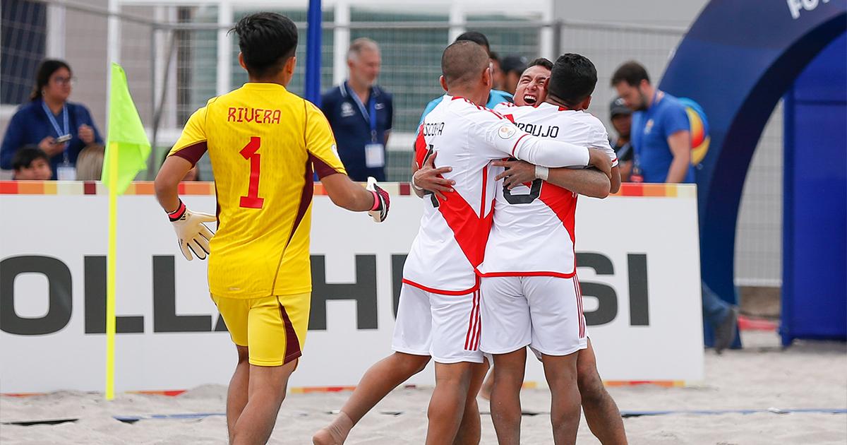 Perú goleó 8-3 a Argentina en el Sudamericano Sub 20 de fútbol playa