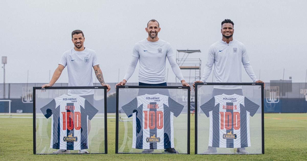 (FOTOS) Barcos, Costa y Rodríguez cumplieron 100 encuentros con Alianza