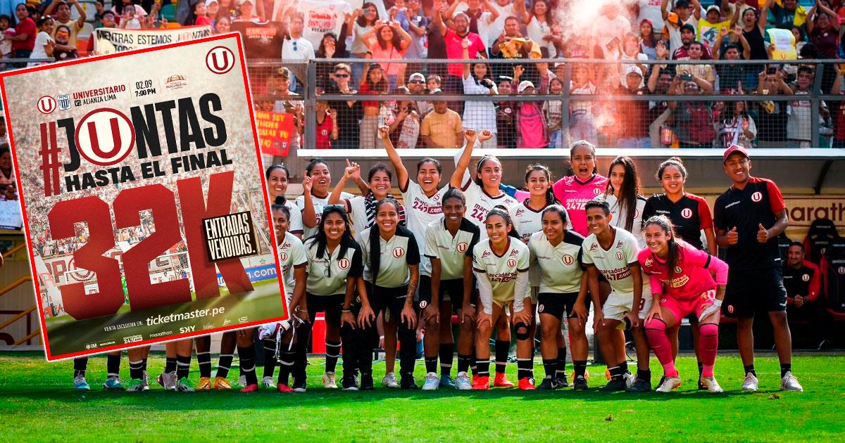 ¡Récord monumental! Universitario ya vendió 32 mil entradas para final femenina