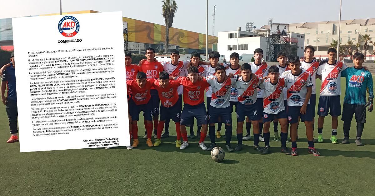 Deportivo Akdemia FC pide celeridad en sanciones a Comisión Disciplinaria en la Copa Federación