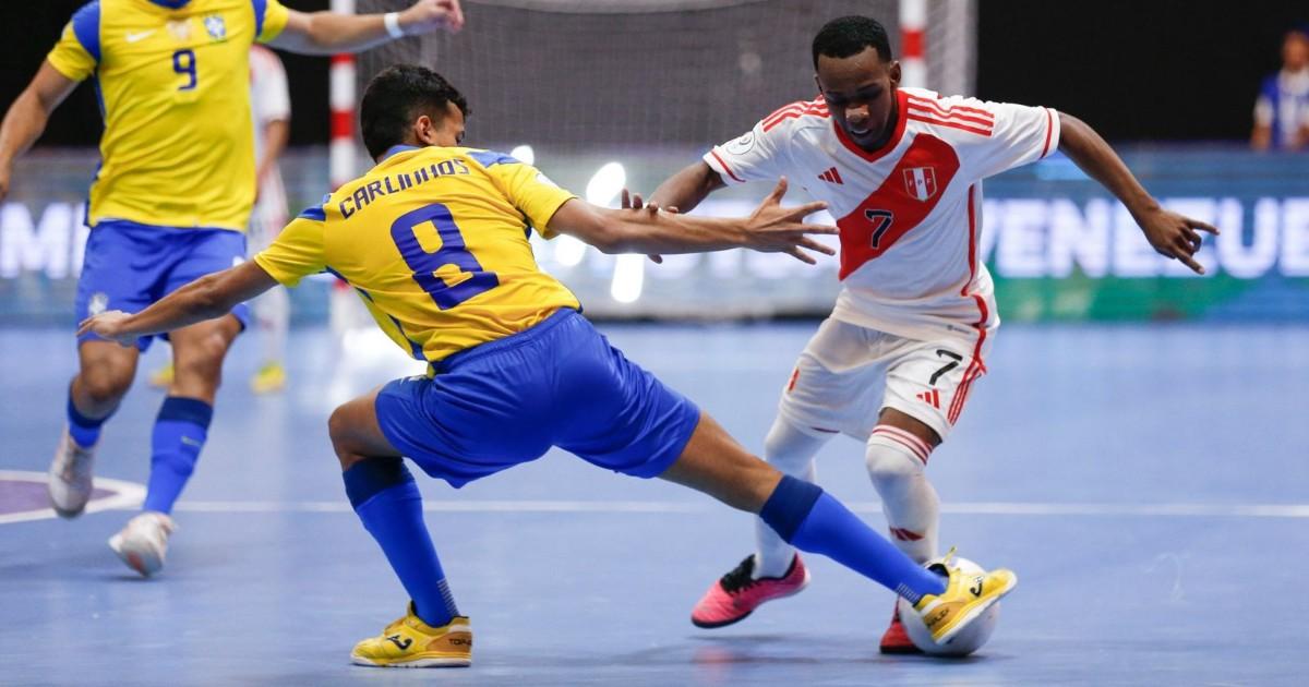 Brasil goleó por 15-0 a Perú en Sudamericano sub 20 de Futsal