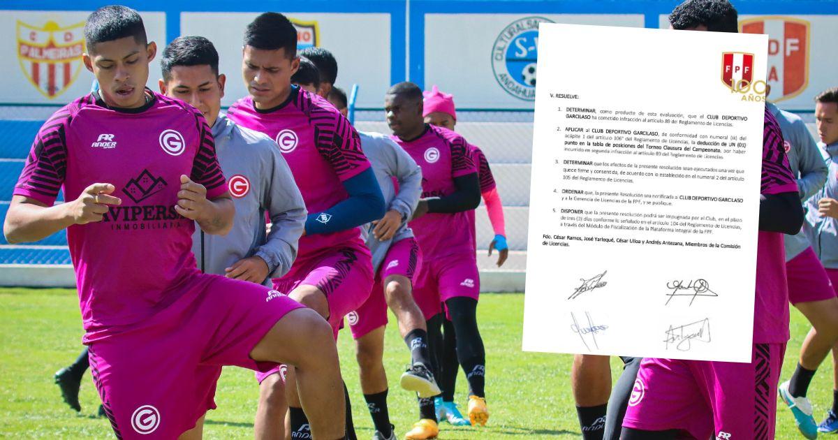Comisión de Licencias sancionó a Deportivo Garcilaso con reducción de un punto