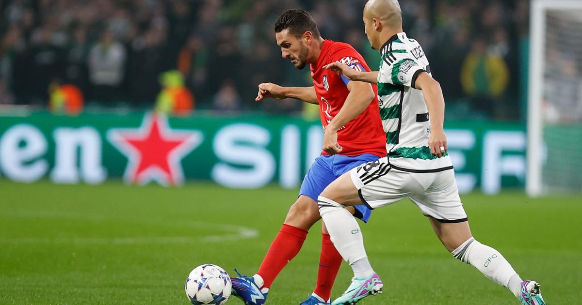 Atlético Madrid empató en Escocia por la Champions League
