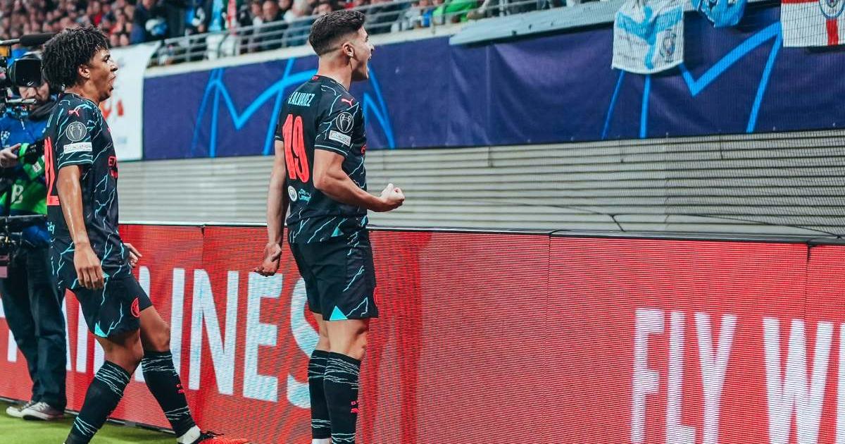 Manchester City venció de visita al RB Leipzig