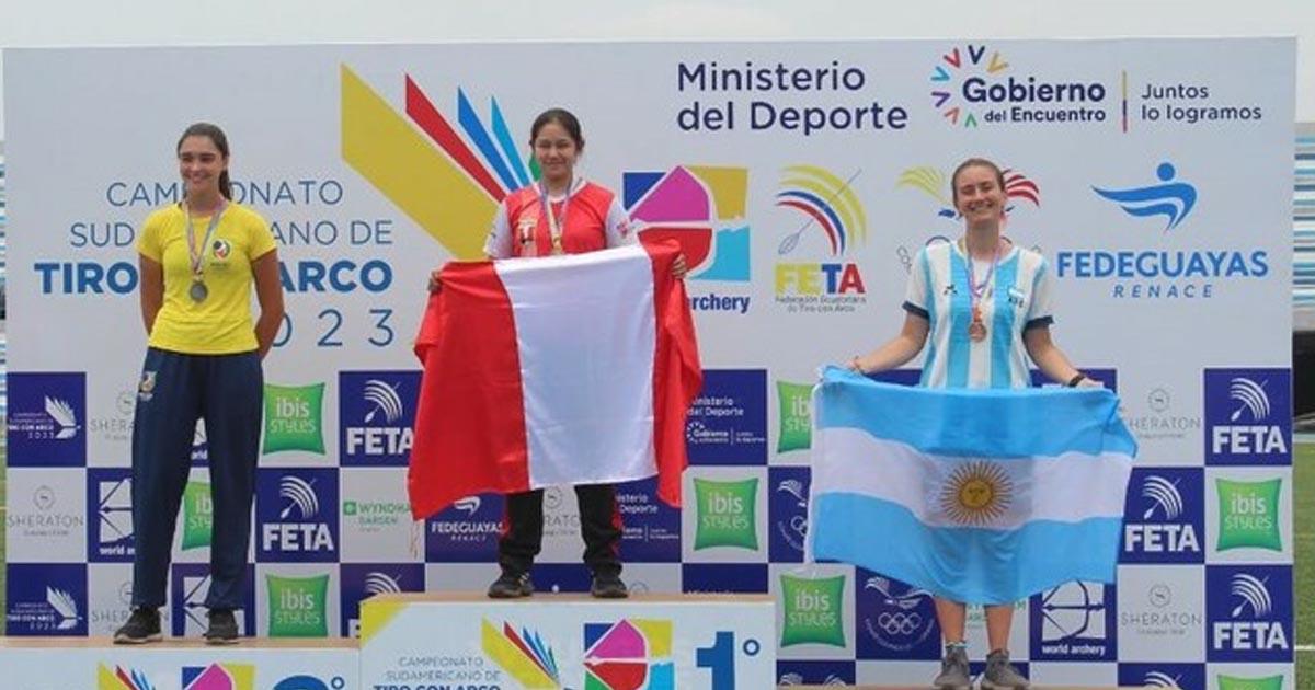 Alexandra Zavala logra medalla de oro en Sudamericano de Tiro con Arco