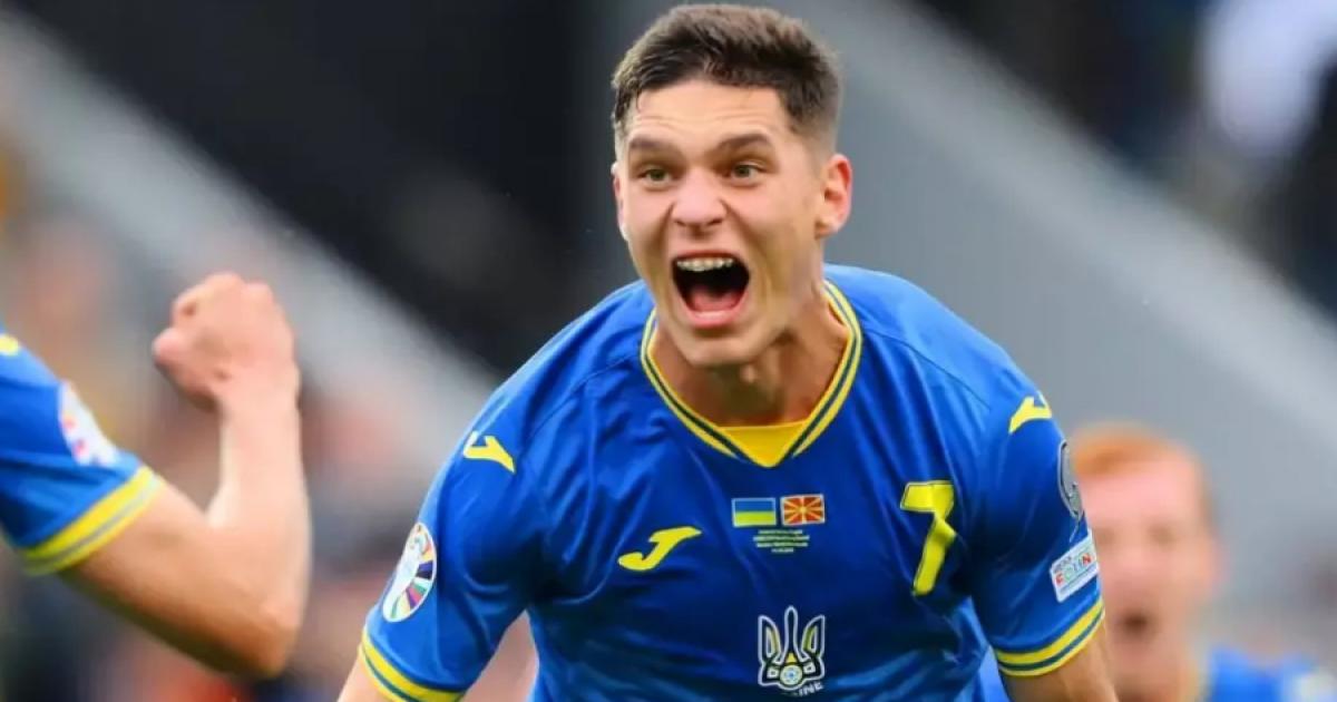 Ucrania venció por 2-0 a Macedonia del Norte por las eliminatorias a las Euro 2024