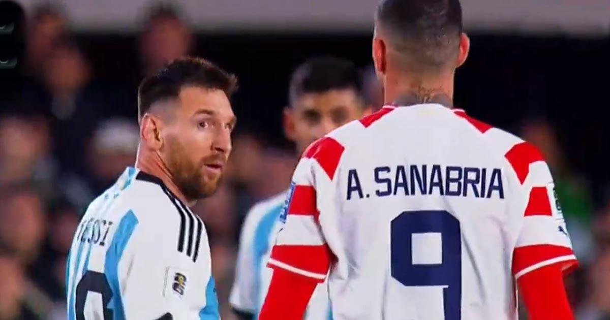 Sanabria se defendió y dijo que no escupió a Messi