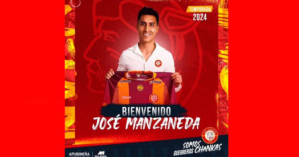 ¡Se va a Los Chankas! Manzaneda fue anunciado como refuerzo del recién ascendido