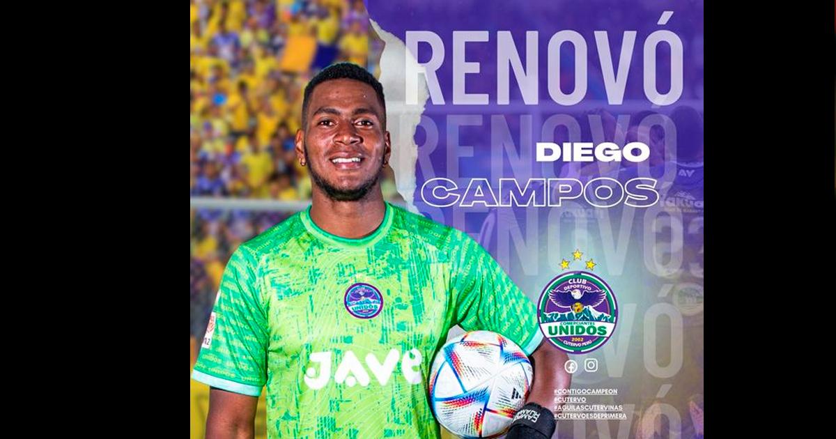 ¡Seguirá en el arco cutervino! Arquero Diego Campos renovó con Comerciantes Unidos