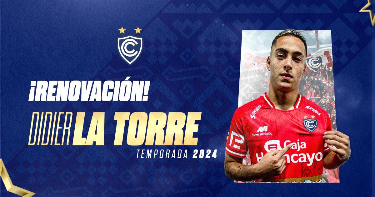 Cienciano anunció la renovación de Didier La Torre