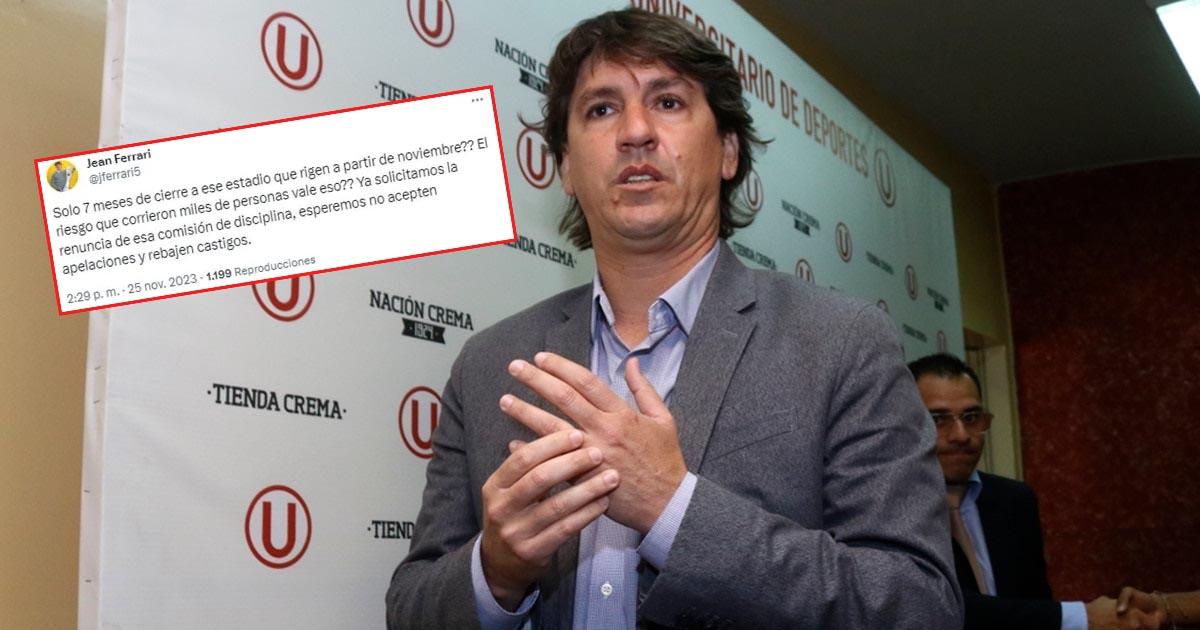 Ferrari: "¿Solo 7 meses de cierre a ese estadio?
