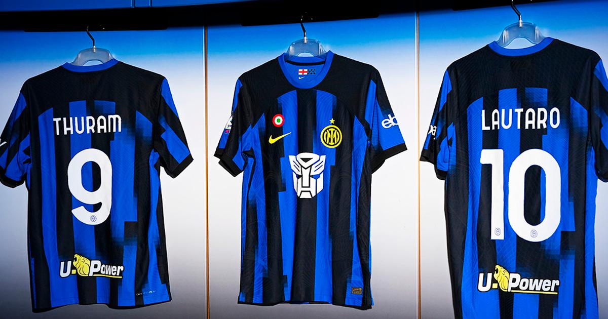 Iter de Milan presentó su camiseta con publicidad de 'Transformers'