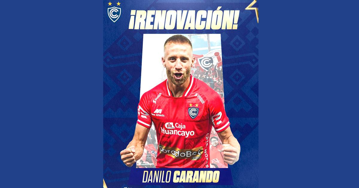 Cienciano confirmó la renovación de Danilo Carando por todo el 2024