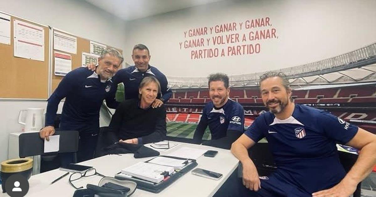 Grata visita: Simeone recibió a Gareca en Madrid
