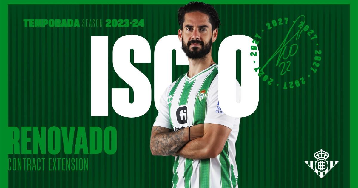 Isco renovó su contrato con el Betis