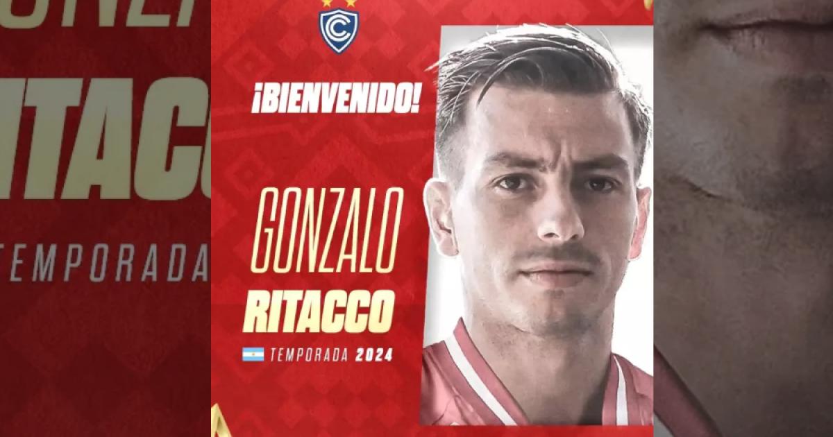 Cienciano anunció al volante argentino Gonzalo Ritacco como nuevo refuerzo