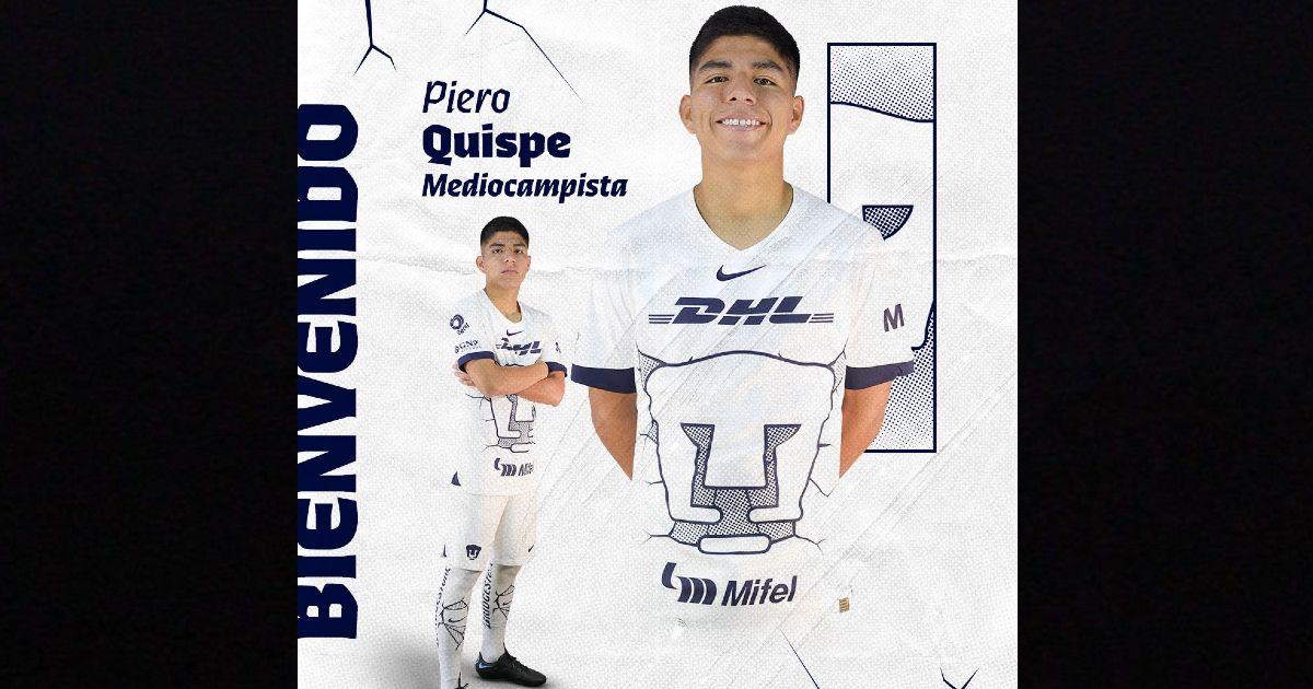 Pumas hizo oficial la contratación de Piero Quispe