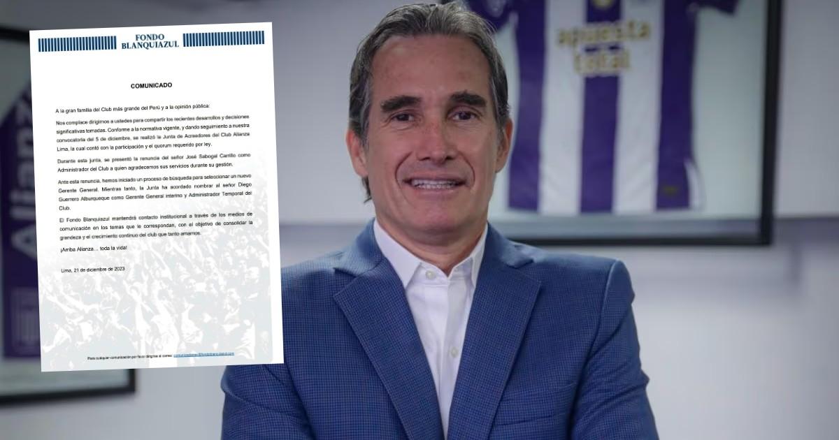 Fondo Blanquiazul oficializó renuncia de administrador José Sabogal