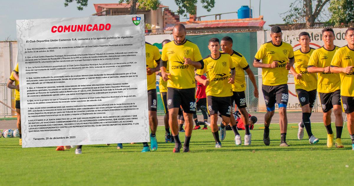 Unión Comercio rechazó y negó acusaciones de Deportivo Municipal
