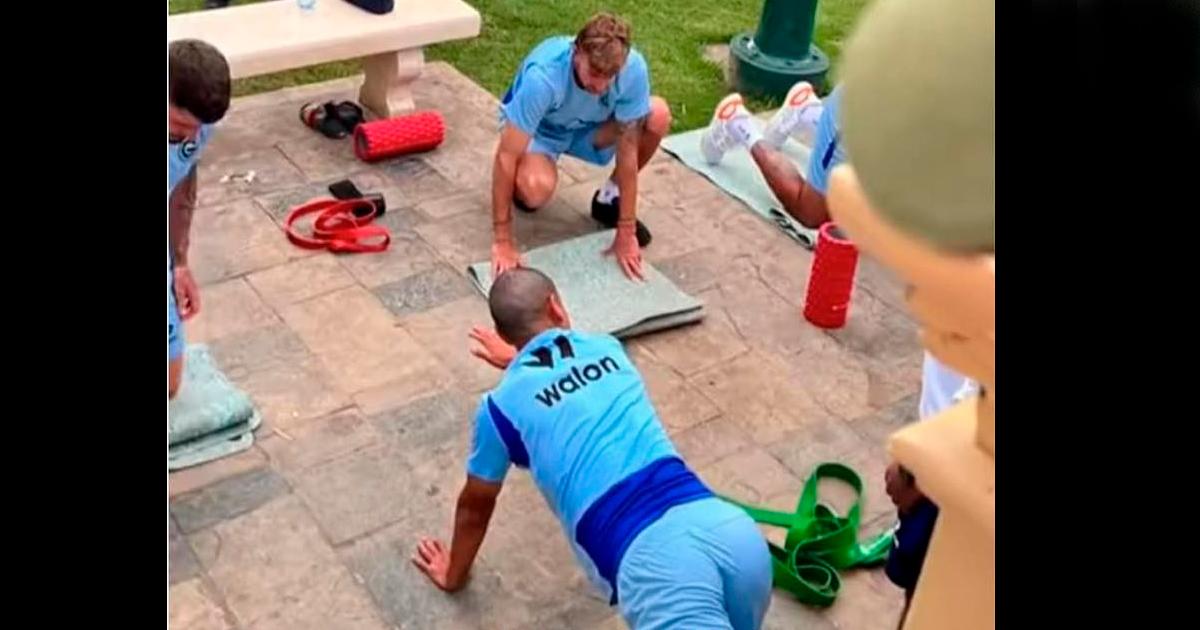 Garcilaso y su comunicado tras entrenar en plena Plaza de Armas de Cajabamba