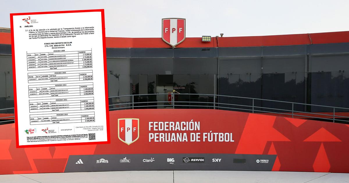 FPF adeuda siete años de conceptos de derechos de televisión al IPD