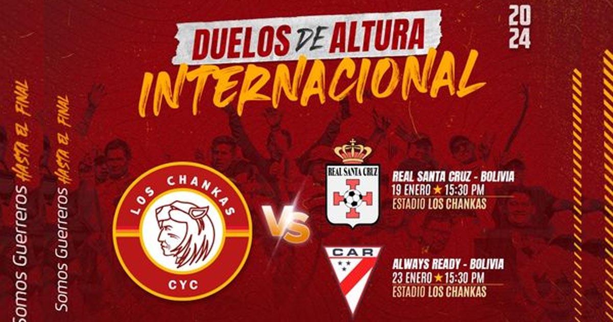 Los Chankas enfrentará a Real Santa Cruz y Always Ready de Bolivia
