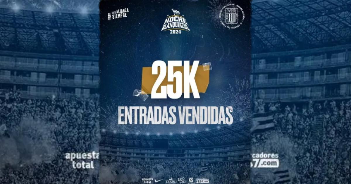 Alianza Lima anunció la venta de 25 mil entradas para la 'Noche Blanquiazul'