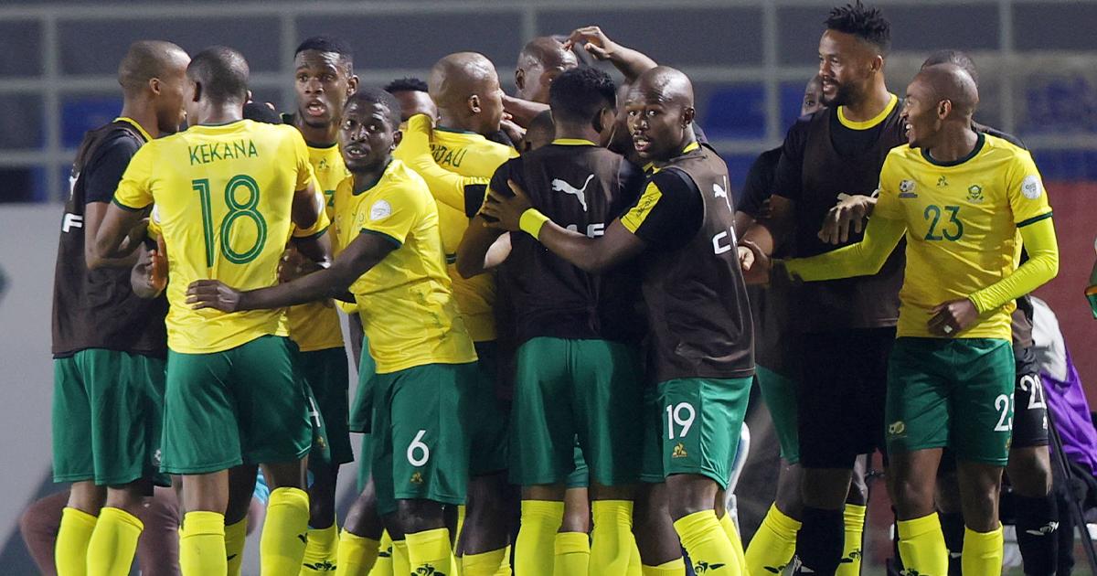 Sudáfrica consiguió su primera victoria en la Copa Africana tras golear a Namibia